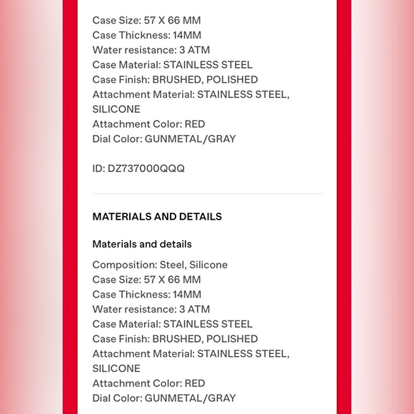 VGUC Diesel men’s Mr. Daddy 2.0 red metal watch DZ7370 - Picture 7 of 8